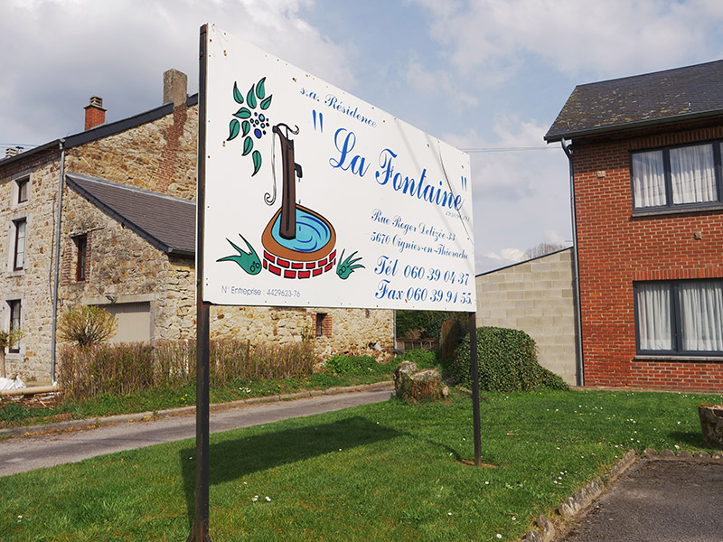 L'entrée de la maison de retraite à Oignies